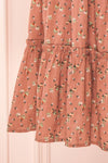 Dolly Rose Pink Square Neck Floral Short Dress | Boutique 1861 skirt