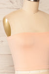 Dolna Peach Stretchable Bandeau Top | La Petite Garçonne side close up