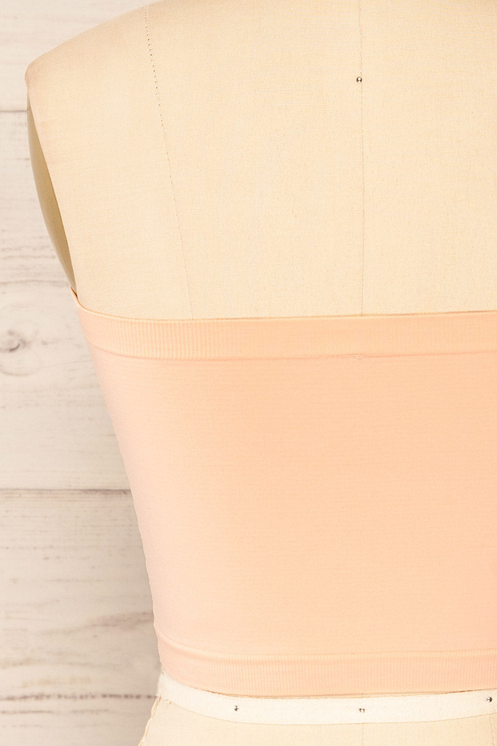 Dolna Peach Stretchable Bandeau Top | La Petite Garçonne back close up