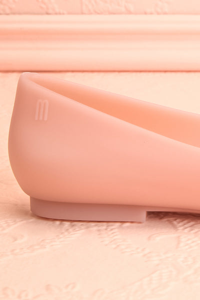 Dolores Pink Ballet Flats with Bow | Boutique 1861 side close-up