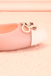 Dolores Pink Ballet Flats with Bow | Boutique 1861 side front close-up