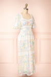 Domilene Floral Midi Dress w/ Lace | Boutique 1861 side view