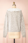 Dominique Grey Peter Pan Collar Sweater | Boutique 1861 back view