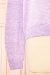 Dominique Lilac Peter Pan Collar Sweater | Boutique 1861 sleeve