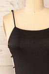 Dorie Black Bodycon Dress w/ Cutout Detail | La petite garçonne front close-up