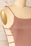 Dorie Mauve Bodycon Dress w/ Cutout Detail | La petite garçonne side close-up