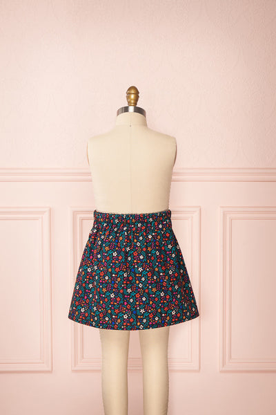 Dorit Mini Black Floral Kid's Skirt | Boutique 1861 back view