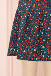 Dorit Mini Black Floral Kid's Skirt | Boutique 1861 bottom close-up