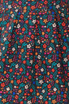 Dorit Mini Black Floral Kid's Skirt | Boutique 1861 fabric detail