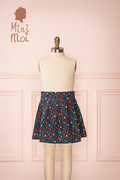 Dorit Mini Black Floral Kid's Skirt | Boutique 1861 front view