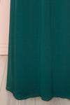 Dottie Emerald Green Lace & Chiffon A-Line Gown | Boutique 1861 bottom close-up