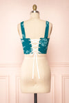 Dovaline Green Cropped Corset Top | Boutique 1861 back view