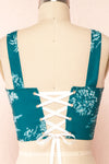 Dovaline Green Cropped Corset Top | Boutique 1861 back close up