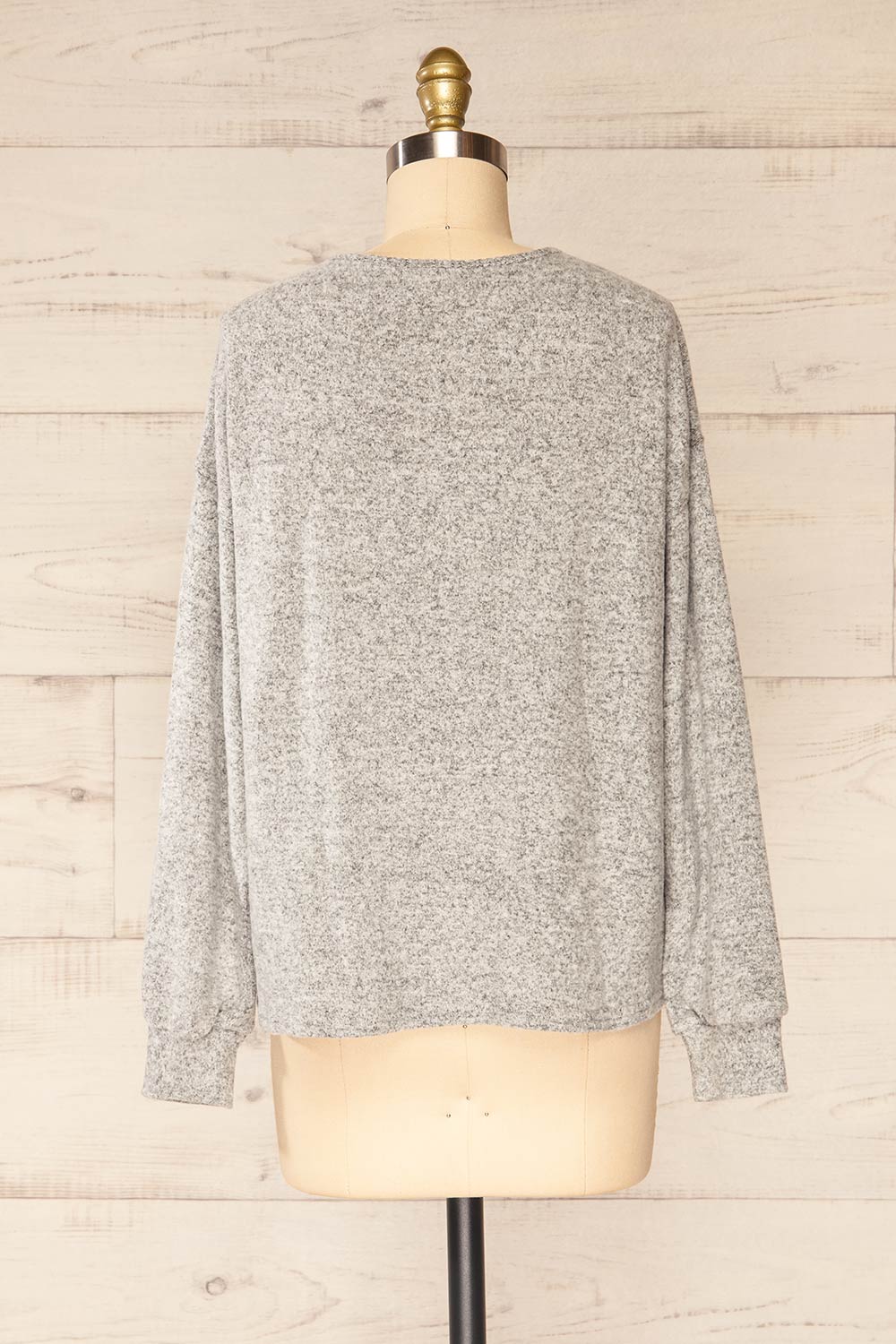 Dovedale Long Sleeve V-Neck Top | La petite garçonne back view