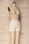Dravuni White Crocheted Lace Shorts | La Petite Garçonne 3