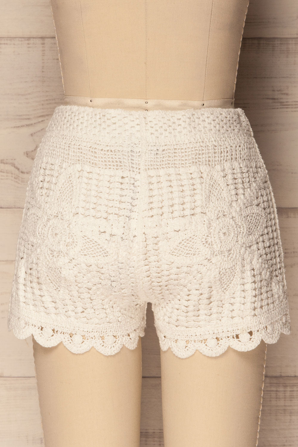 Dravuni White Crocheted Lace Shorts | La Petite Garçonne 6