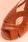 Dulcina Brown High Heel Sandals | Sandales | Boutique 1861 flat close-up