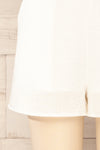 Dunedin White High-Waisted Textured Shorts | La petite garçonne bottom