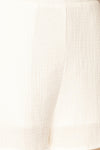Dunedin White High-Waisted Textured Shorts | La petite garçonne fabric