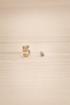 Duo Eiane 5 Asymmetrical Gold Crystal Studs | La Petite Garçonne