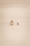 Duo Eiane 6 Asymmetrical Gold Crystal Studs | La Petite Garçonne