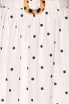 Duravel White Polka Dot Short Skirt fabric | La petite garçonne
