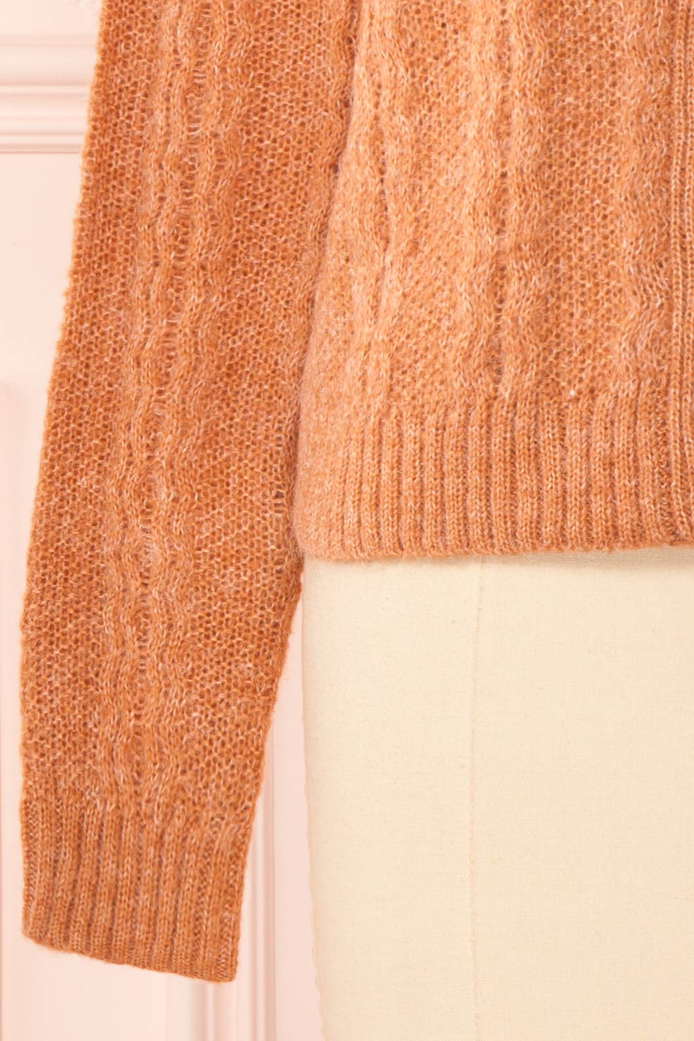 Dwana Rust Boat Neckline Knit Cardigan | Boutique 1861