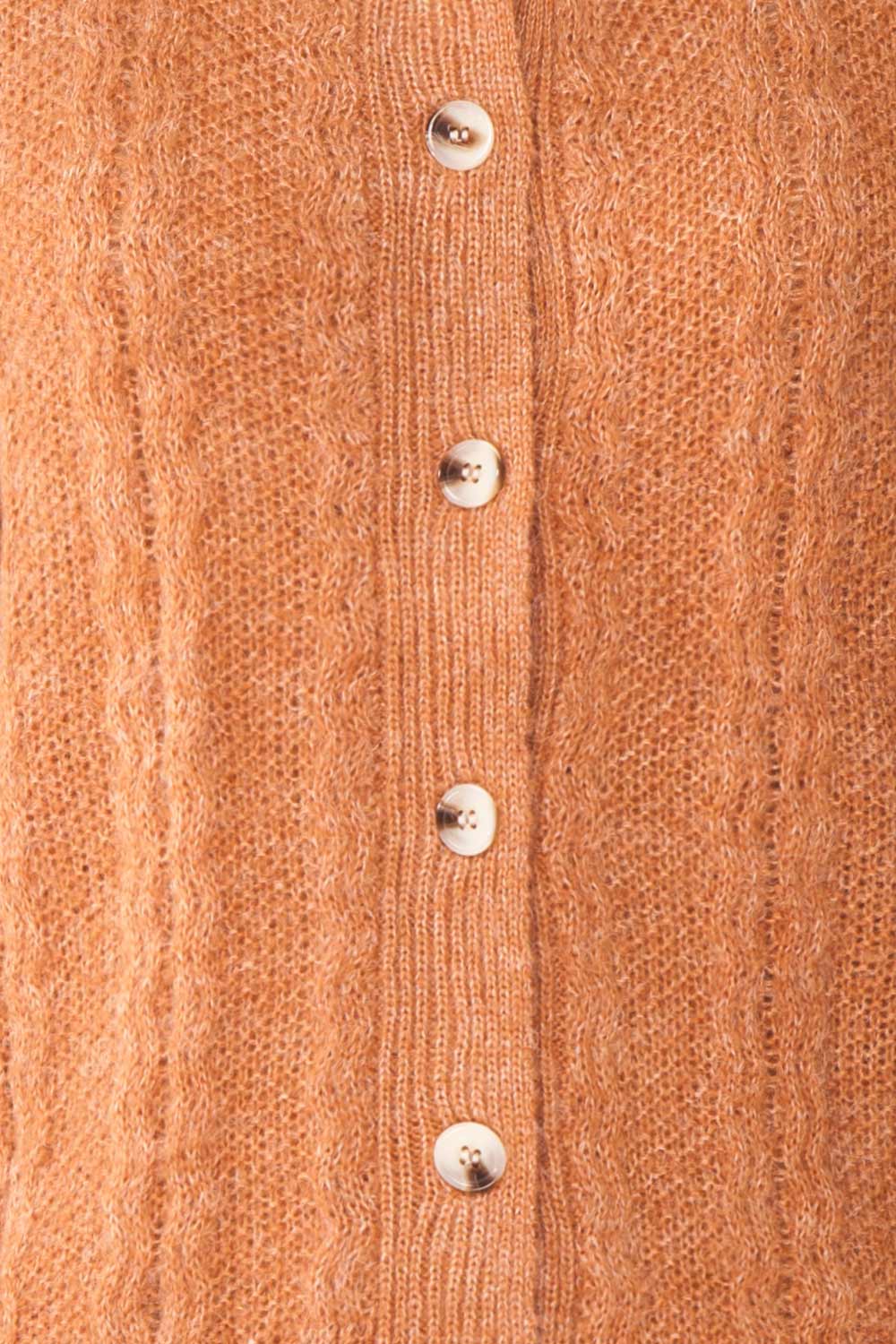 Dwana Rust Boat Neckline Knit Cardigan | Boutique 1861