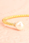 Dymtrus Gold Bangle Bracelet with Pearls close-up | Boutique 1861