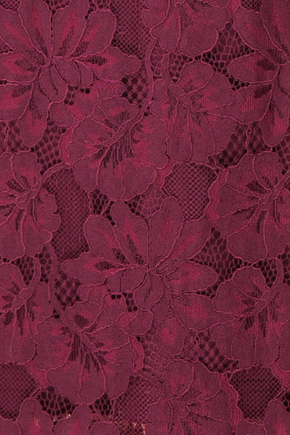 Dysis Burgundy Floral Lace Midi Dress | La petite garçonne fabric 