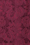 Dysis Burgundy Floral Lace Midi Dress | La petite garçonne fabric