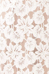 Dysis Ivory Floral Lace Midi Dress | La petite garçonne fabric