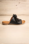 Ebelmen Black Slip-On Sandals w/ Bow | La petite garçonne side view