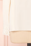 Edel Beige Blouse with Lace Collar | Boutique 1861 bottom close-up