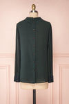 Edel Vert Green Blouse with Lace Collar | Boutique 1861 back view