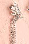 Edelmira Silver Sparkly Pendant Earrings | Boutique 1861 close-up