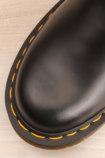 Edimbourg Leather Black Chelsea Boots flat lay close-up | La Petite Garçonne