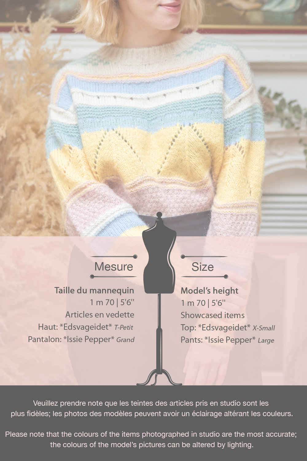 Edsvageidet Pastel Striped Knitted Sweater | La petite garçonne fiche
