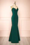 Edyth Green Mermaid Maxi Dress | Boutique 1861 side view