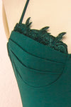 Edyth Green Mermaid Maxi Dress | Boutique 1861 fabric