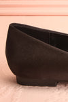 Effet Black Ballet Flats w/ Sequin Bow | Boutique 1861 side back close-up
