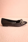 Effet Black Ballet Flats w/ Sequin Bow | Boutique 1861 side view