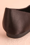 Effet Black Ballet Flats w/ Sequin Bow | Boutique 1861 back close-up