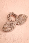 Eflyr Taupe Lace Hair Scrunchie with Bow | Boutique 1861