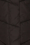 Eggemoen Black Oversized Quilted Parka w/ Hood | La Petite Garçonne fabric close up