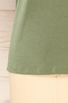 Egges Green Short Sleeve Mock Neck T-Shirt | La petite garçonne bottom