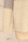 Egilstad Cream & Grey Knit Sweater | La Petite Garçonne bottom close-up
