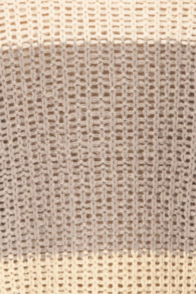 Egilstad Cream & Grey Knit Sweater | La Petite Garçonne fabric detail