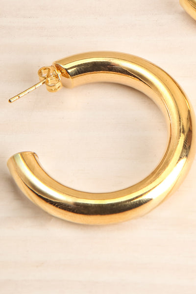 Eidatrae Thick Gold Plated Hoop Earrings | La Petite Garçonne 2