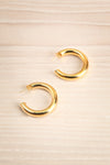 Eidatrae Thick Gold Plated Hoop Earrings | La Petite Garçonne 1